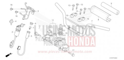 TUYAU DE GUIDON/PONT SUPERIEUR CRF110FP de 2023